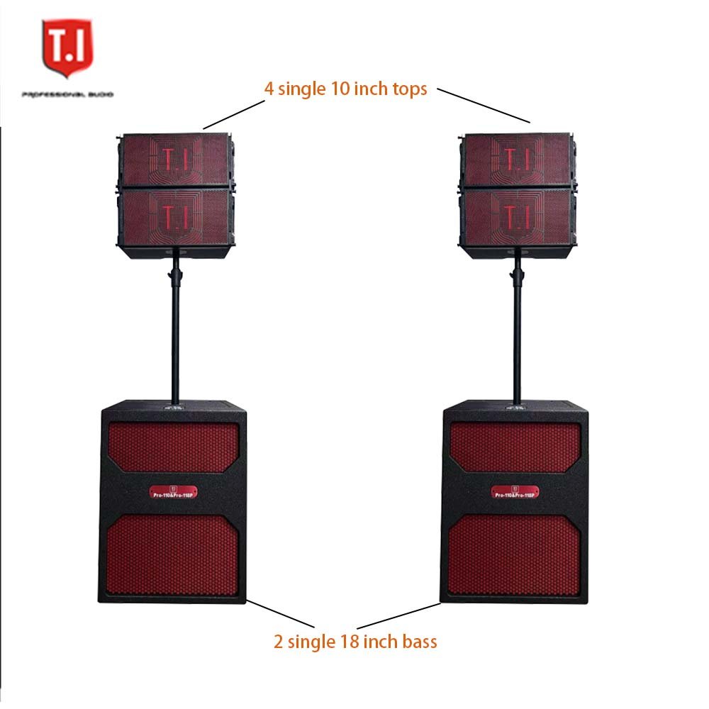 Single 10 inch Line Array Pro Sound Speakers System Power Amplifier Professional Stage Music Sound equipment Full Set