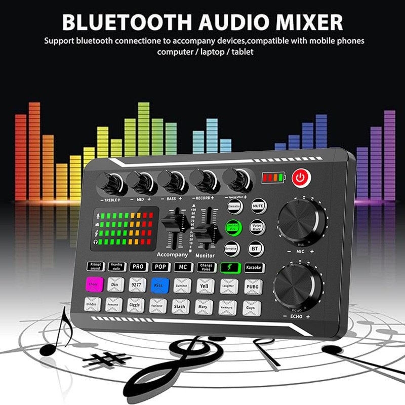 Hot sale 2024 new certified F998 sound card bm800 cantilever suit capacitance mic suit accompaniment podcasting