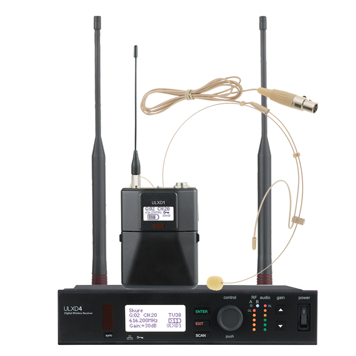 TKG ULXD4/ULXD24 BET 87A wireless mic headset lapel outdoor performance sound system professional condenser microphone system