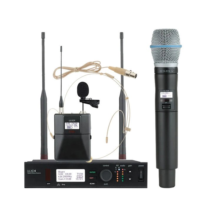 TKG ULXD4/ULXD24 BET 87A wireless mic headset lapel outdoor performance sound system professional condenser microphone system