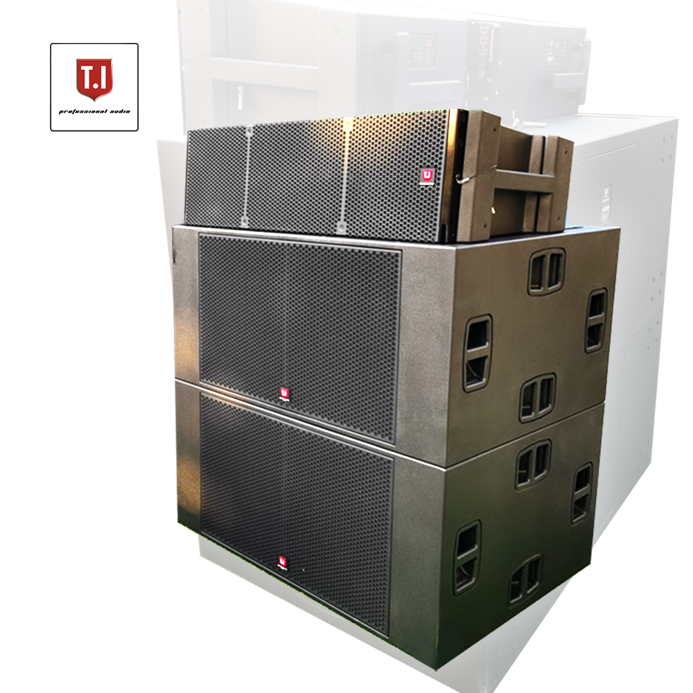 T.I Pro Audio MAX212 Dual 12 Inch Three-Way Line Array Outdoor Concert Sound System for Large Venue Amplifiers/Speakers