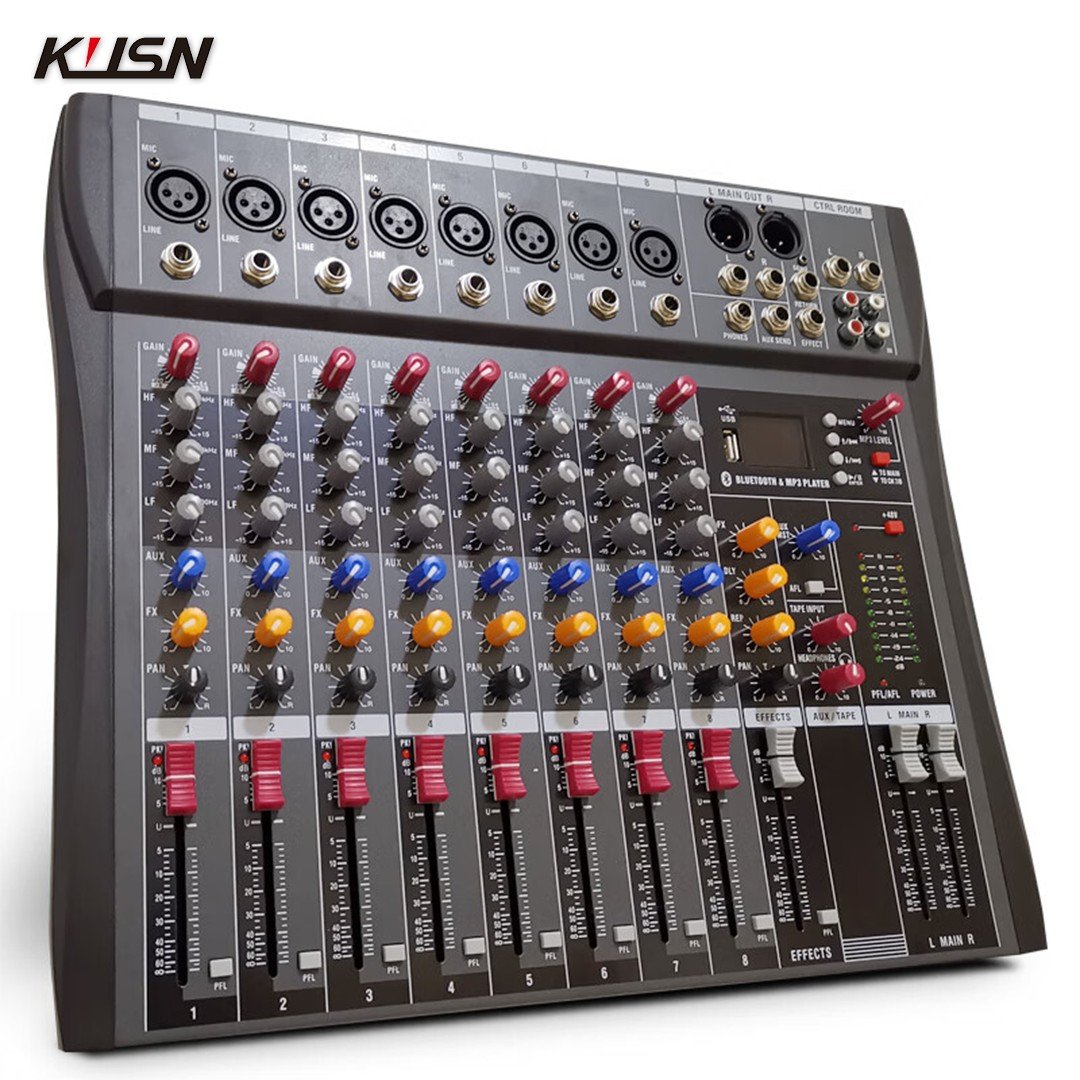 6 Channel Professional Digital Mixer DJ Audio Mixing Console Sound Mixer Console with DSP Bluetooth MP3 USB