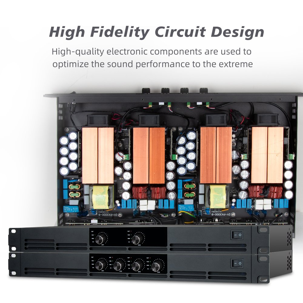 COKYIS Class G Digital Power Amplifier Professional 2/4 Channel Amplifier/1500W Power/1U Size