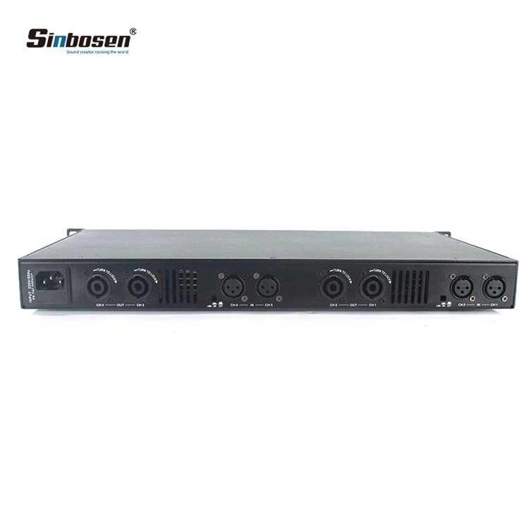 Sinbosen dj speaker digital amplifier 1U class d K4-450 professional 450watt 4 channel power amplifier