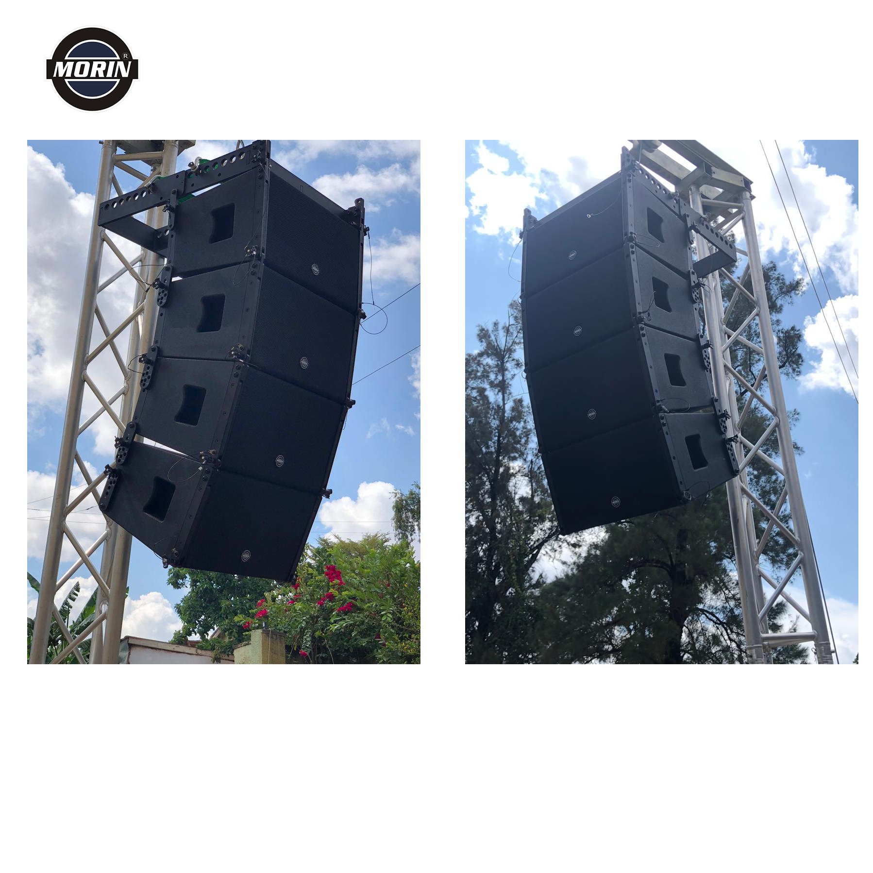 Active Audio Line Array Speakers Sound System with powered subwoofer build in amplifier module for outdoor live music party