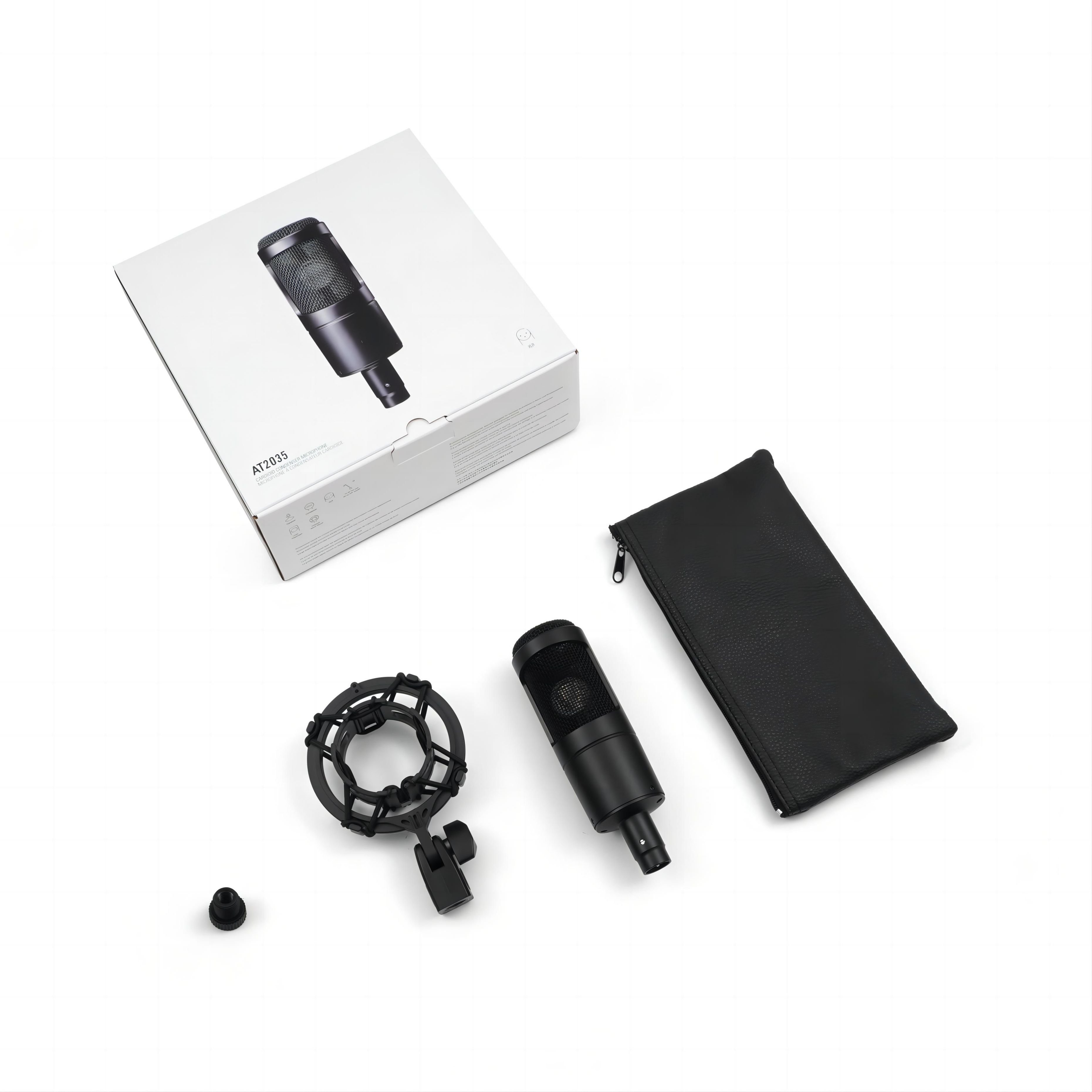 YHS AT2035 Cardioid Condenser Microphone with Wide Dynamic Range for Professional Studio Recording for Audio Technica,AT 2035