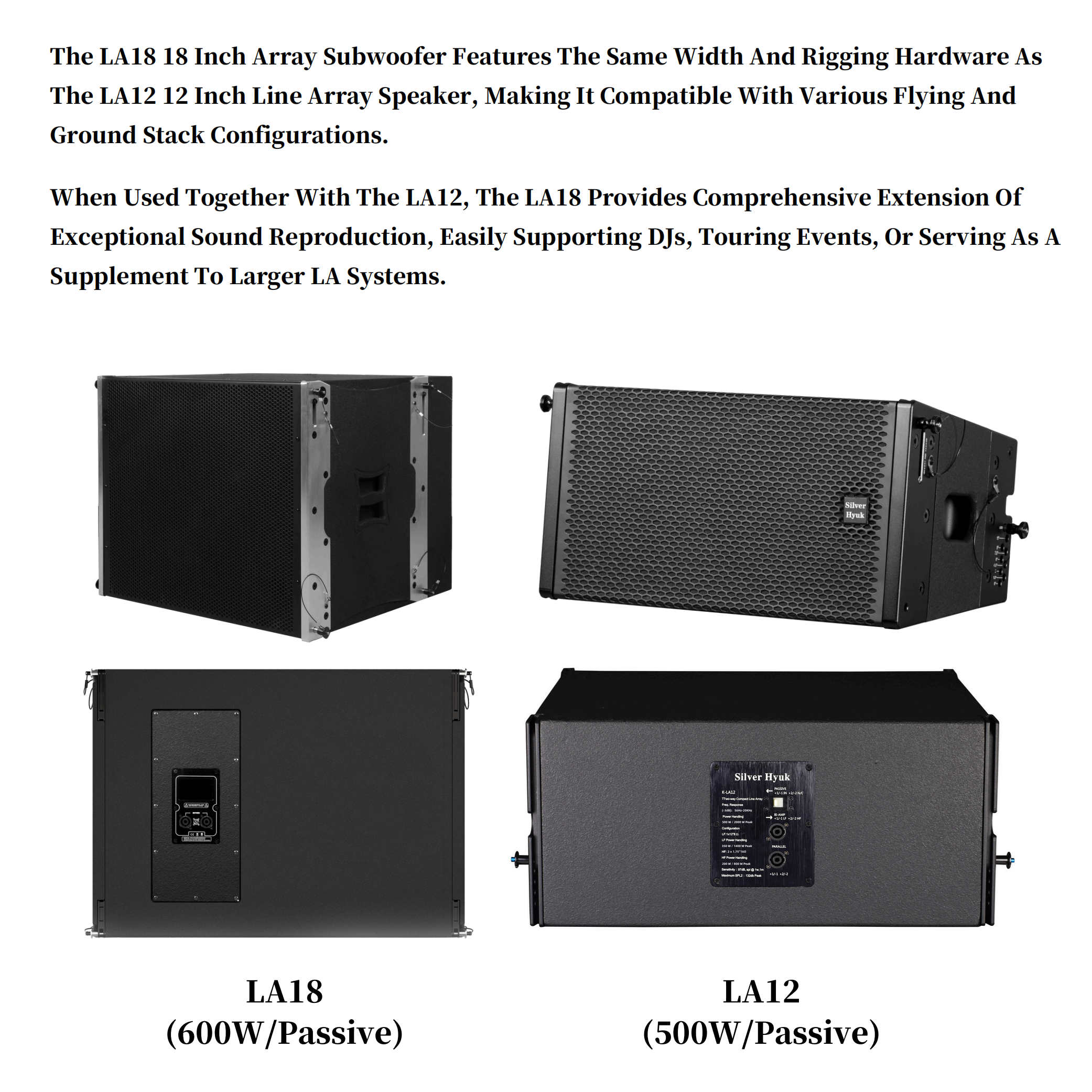 Hot Sale 18 Inch Passive Subwoofer Professional Audio Sound Equipment Amplifiers Speaker Line Array Set