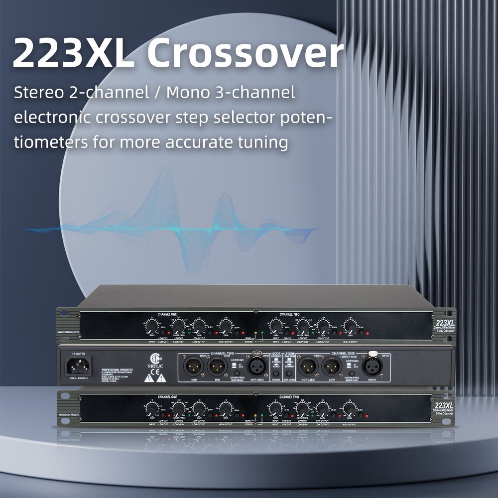 223XL Professional sound equipment stereo 2-way mono 3-way electronic crossover audio equalizer for stage performances KTV