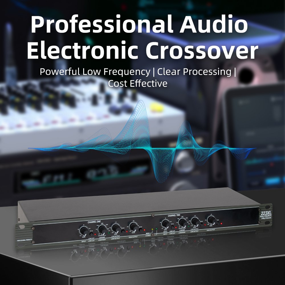 223XL Professional sound equipment stereo 2-way mono 3-way electronic crossover audio equalizer for stage performances KTV