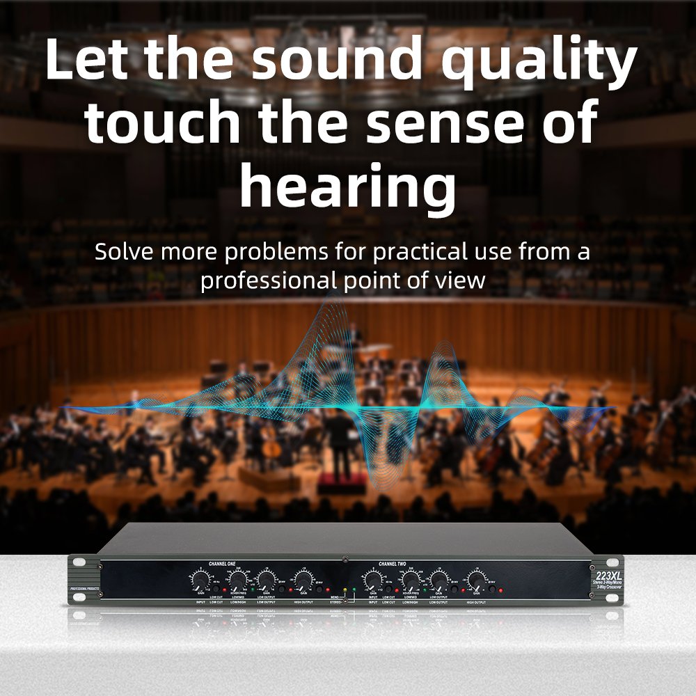 223XL Professional sound equipment stereo 2-way mono 3-way electronic crossover audio equalizer for stage performances KTV