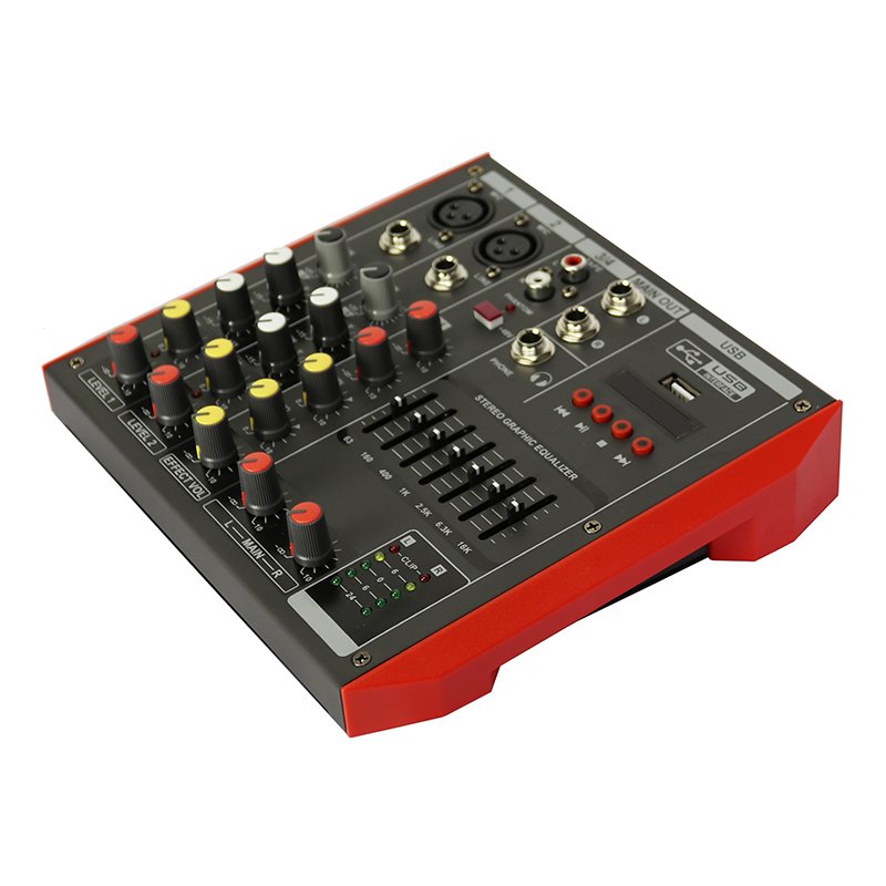 Professional Music Equipment Mixing Console With 48v Power video Dsp Usb Mp3 Dj Mini sound mixer mixing console