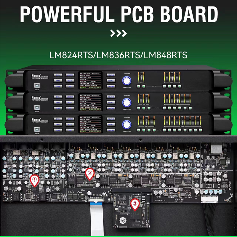 live sound equipment 4 in 8 output fir DSP audio processor for line array subwoofers speaker