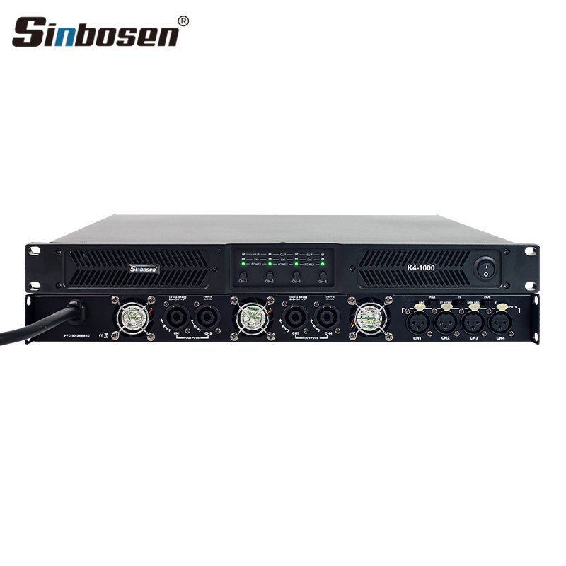 Sinbosen K4-1000 powerful perfect sound digital 4 channel 1000 watts professional sound amplifier