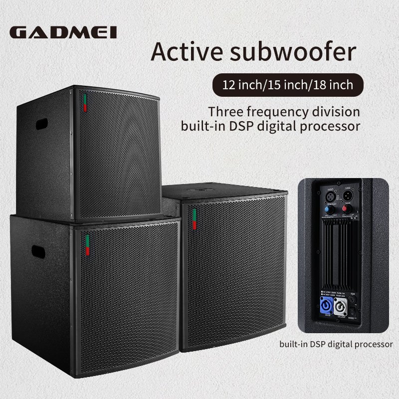 Subwoofer speaker 12 inch bass stage monitor column active speakers 15 inch professional amplifier module