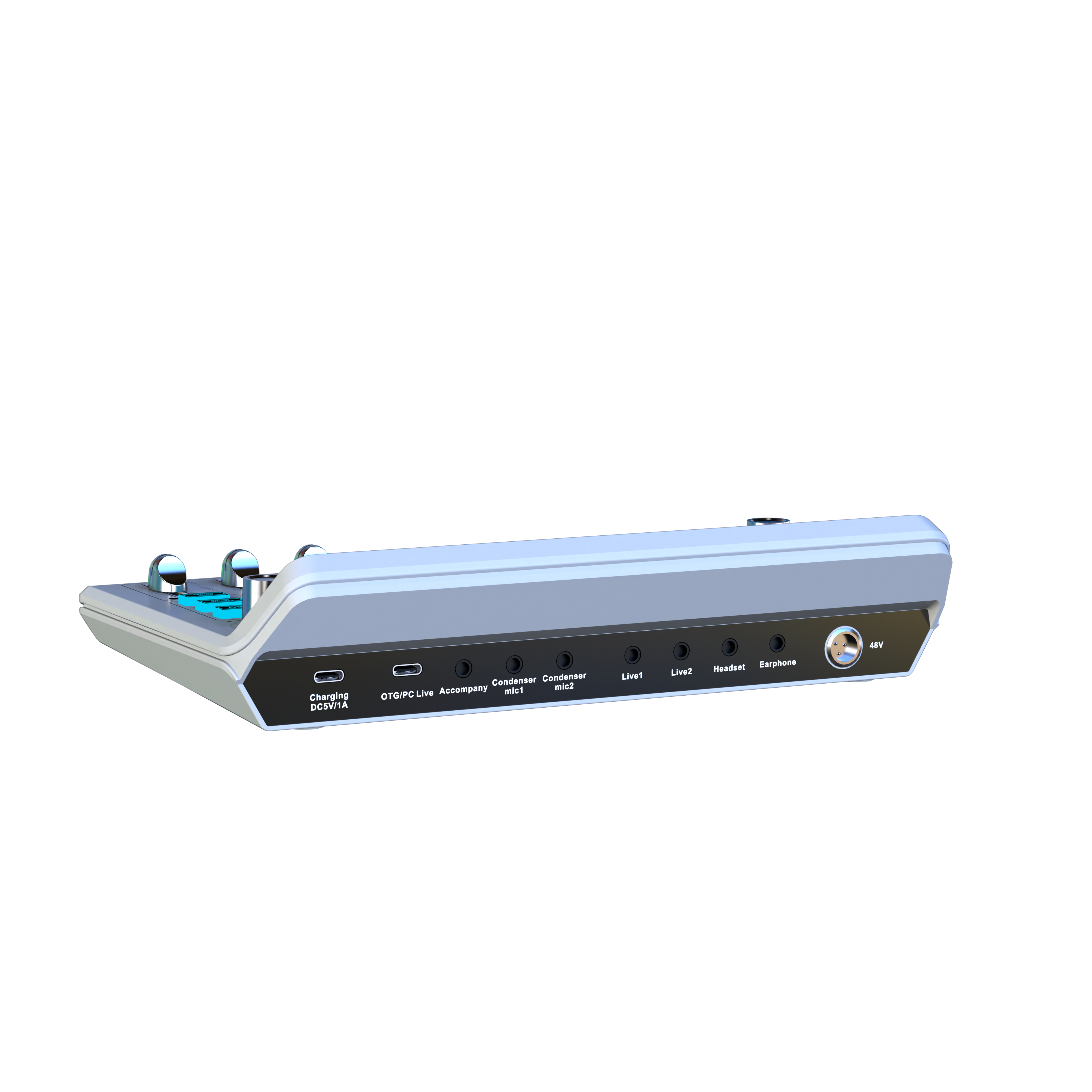Gooermi H9 Live Sound Card DJ Audio Mixers Podcast Equipment for Live Streaming Singing Gaming Built in Battery