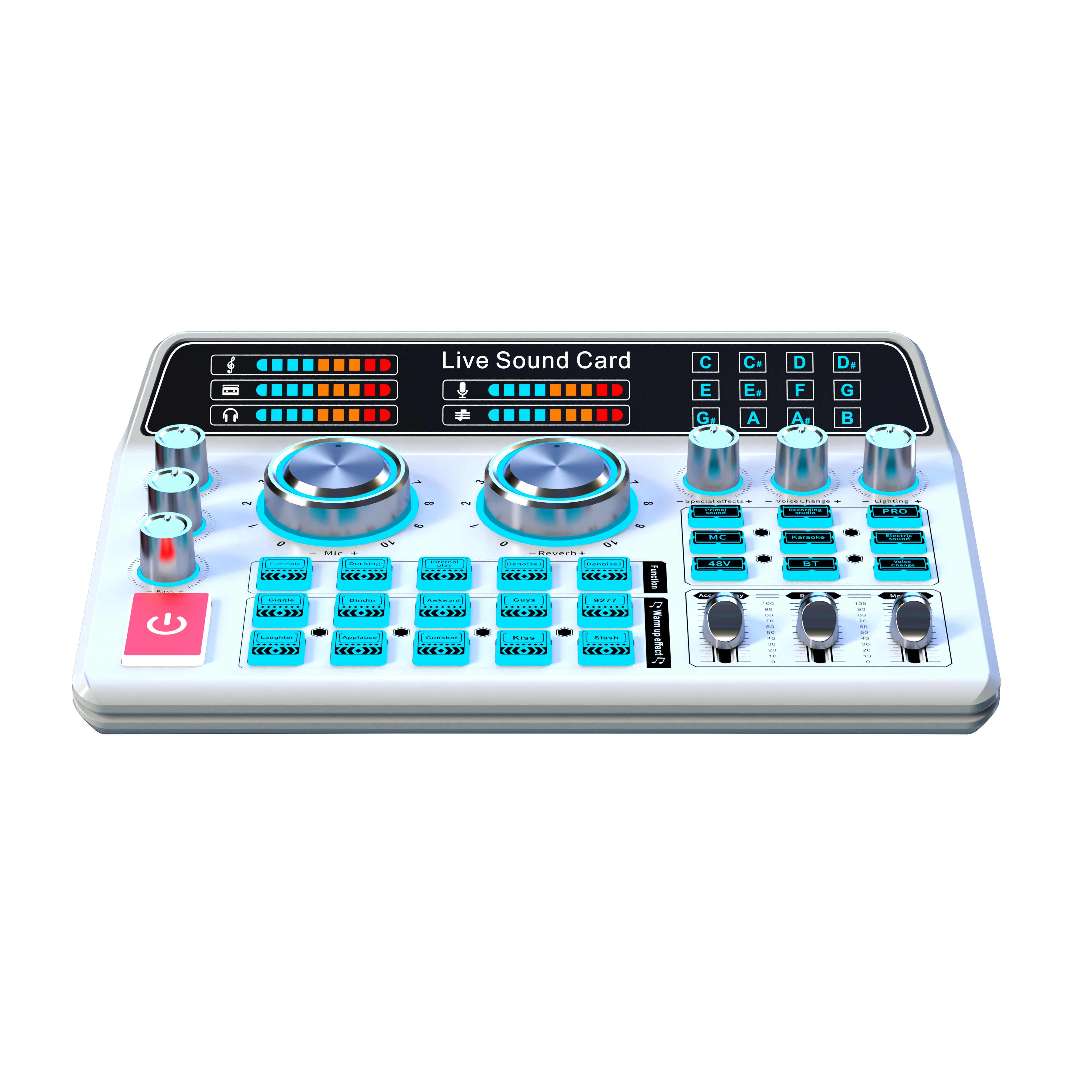 Gooermi H9 Live Sound Card DJ Audio Mixers Podcast Equipment for Live Streaming Singing Gaming Built in Battery