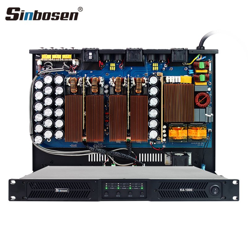K4-1000 power amplifier 4 channel 1 u 1000 watts clase d high frequency amplificador de audio