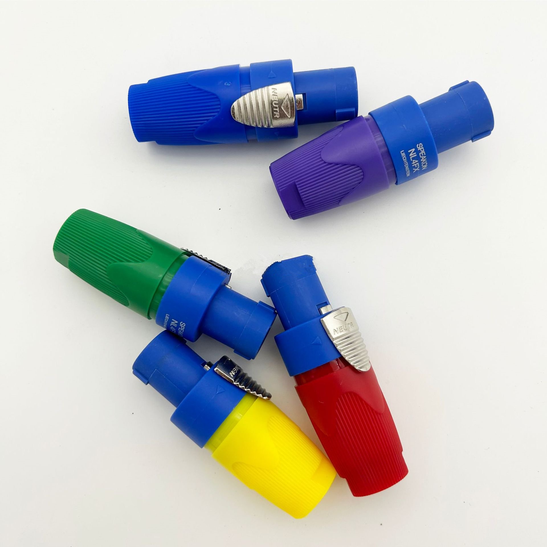 Coloful Speaker Powercon Connector NL4FX Speakon 4 Pole Plug Male Professional Audio Power Plug