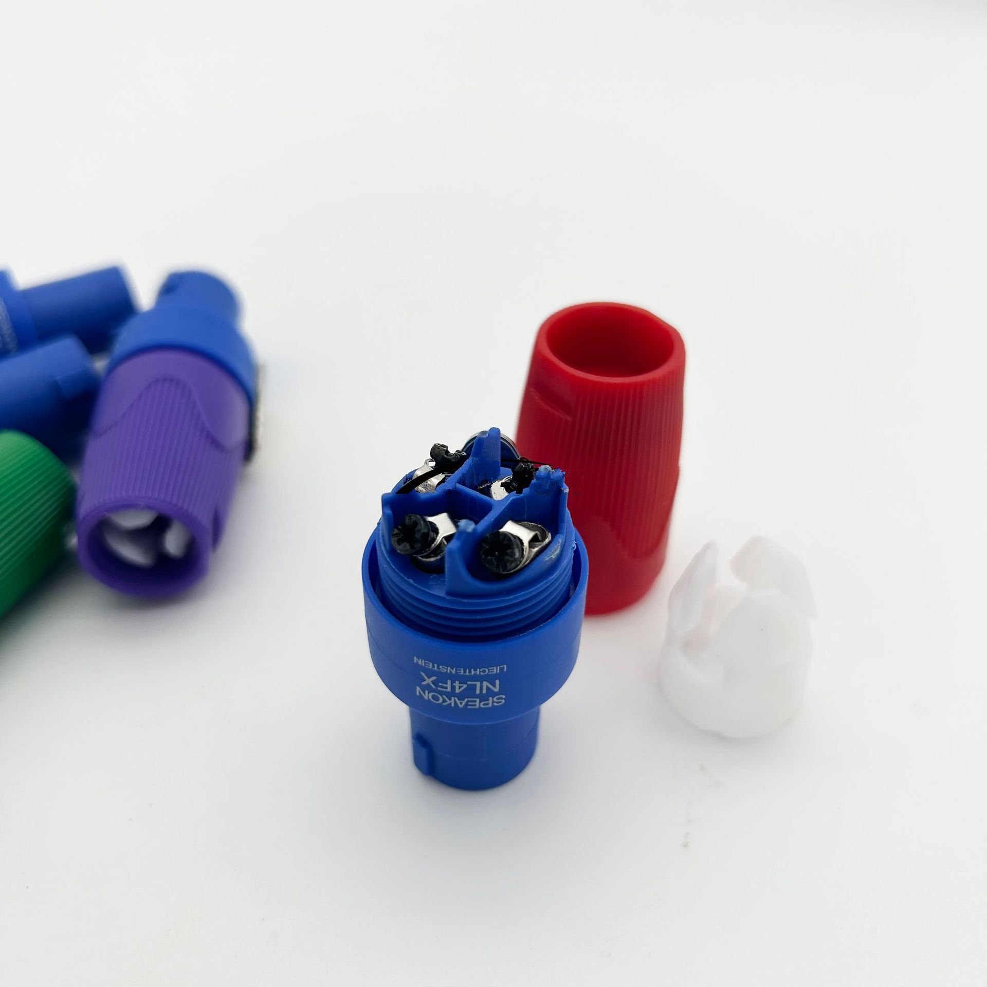Coloful Speaker Powercon Connector NL4FX Speakon 4 Pole Plug Male Professional Audio Power Plug