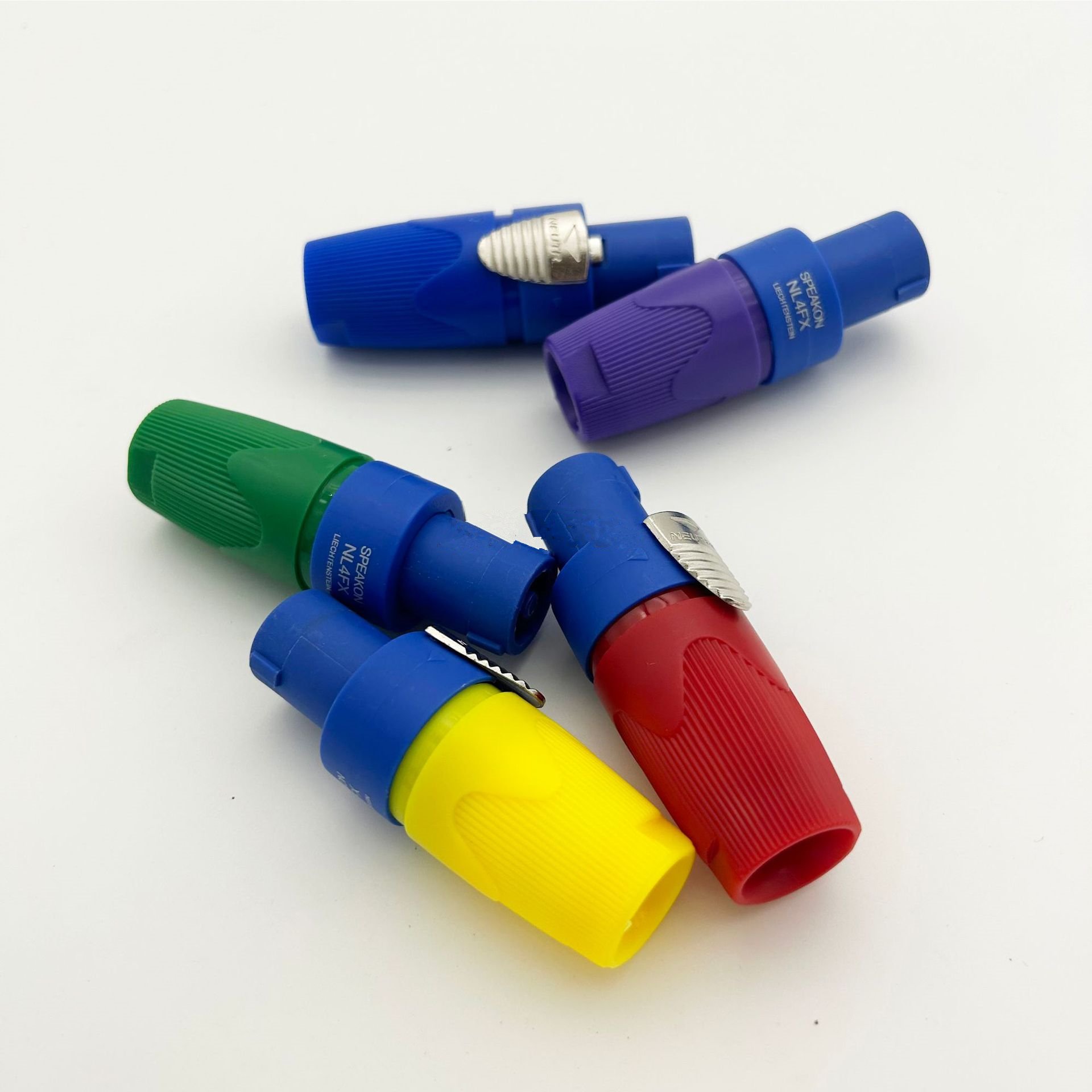 Coloful Speaker Powercon Connector NL4FX Speakon 4 Pole Plug Male Professional Audio Power Plug