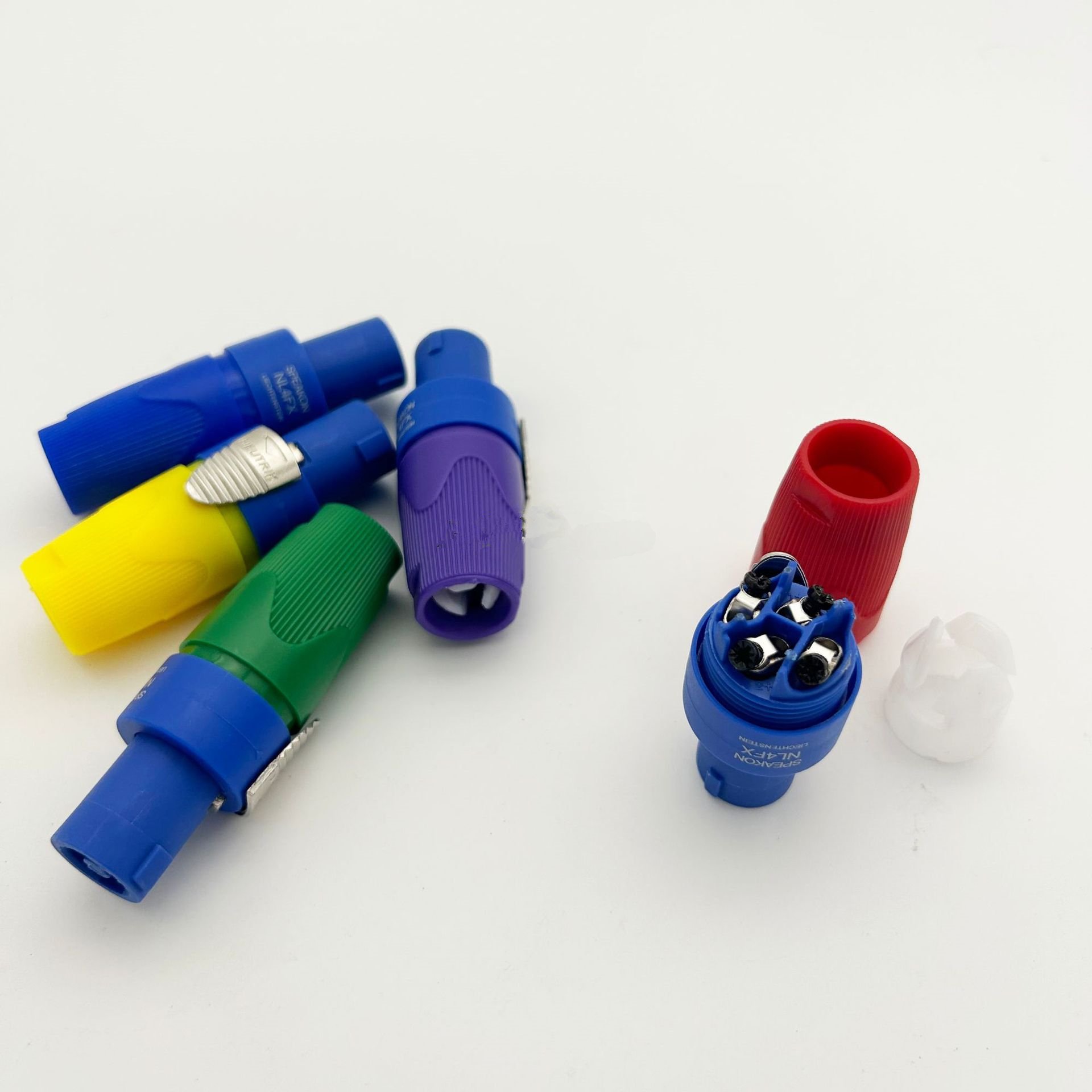 Coloful Speaker Powercon Connector NL4FX Speakon 4 Pole Plug Male Professional Audio Power Plug