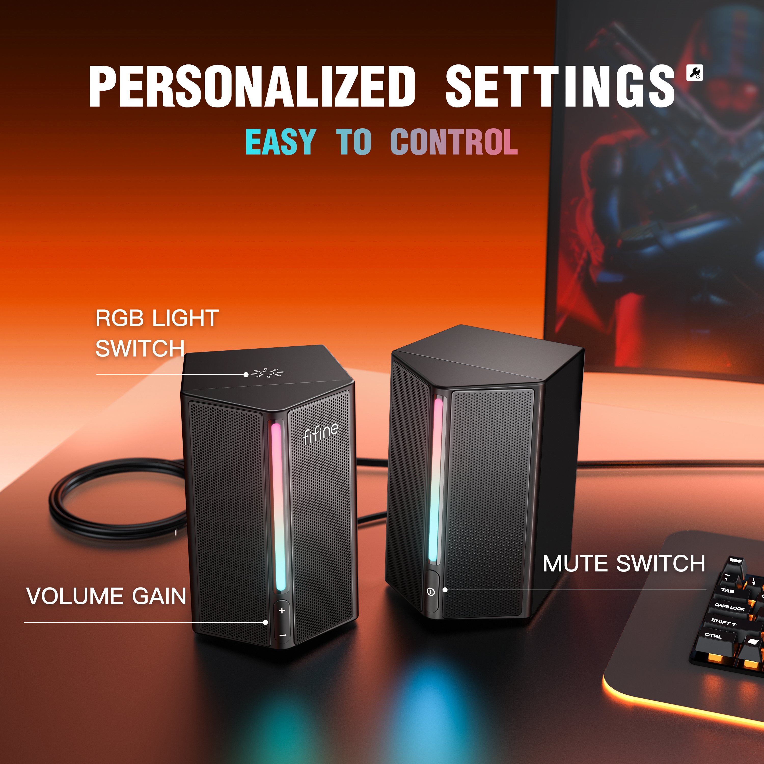 Fifine KSH3 Podcast Equipment Recording Studio Microphone Live Stream SoundCard RGB Speaker Audio Mixer Sound Cards