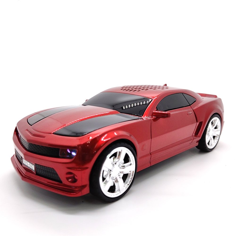 WS-592BT Car model Wireless Blue-tooth Speakers Stereo Sound Bass Woofer Hifi Music 2 Inch Active BT Gift Car Model Speakers Toy