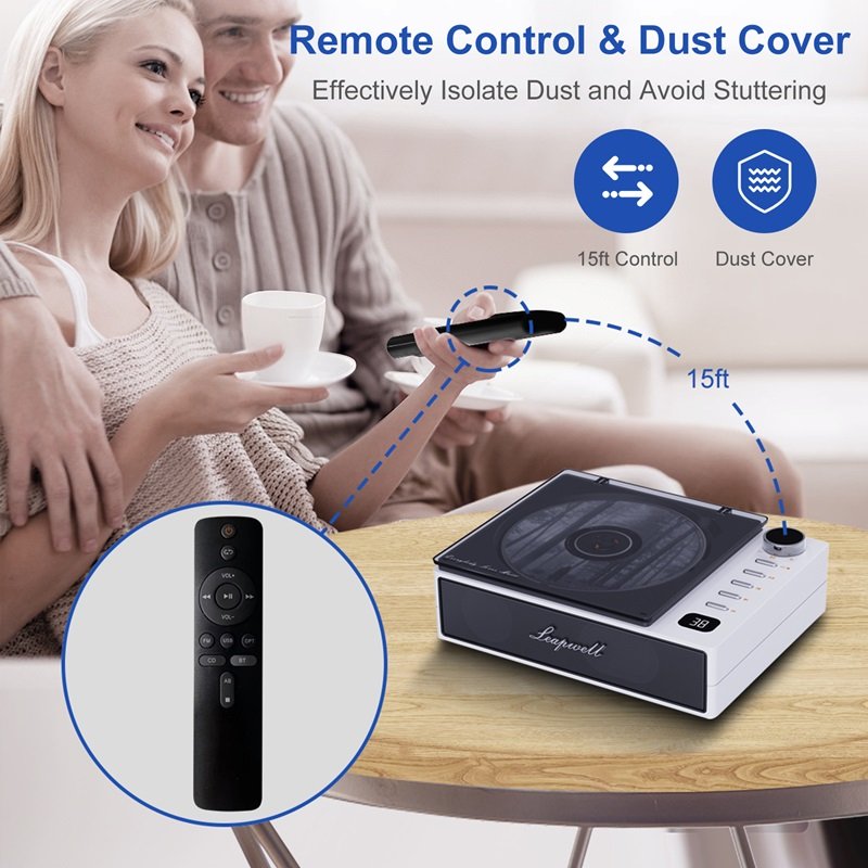 2024 New Turntable Compact Rechargeable Hifi Retro Portable Cd Players With Speakers/Fm Radio/Mp3/Usb