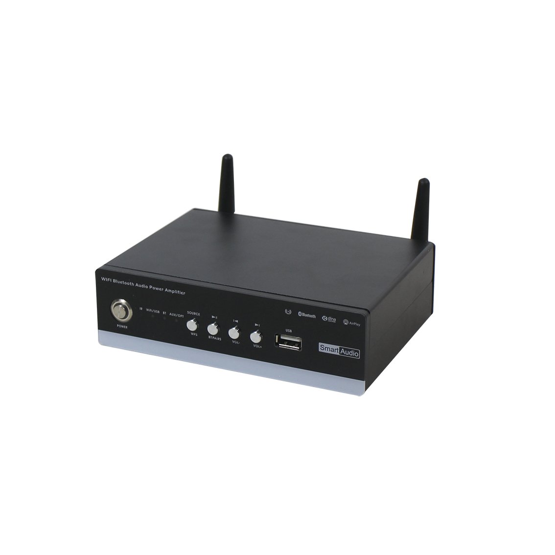 2-Channel 2*60W Smart Multi-Room WiFi Audio Amplifier Bluetooth Supported Online Music adio Amplifiers