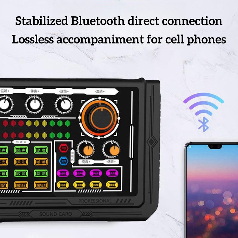 Sound Card V-P800 Audio Interface Recording 2 Devices 2 People Live Stream Sound Card For Live Streaming Gaming Podcast