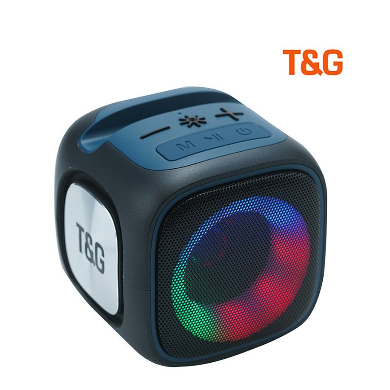 mini speaker TG359 wireless Bt speaker RGB lighting audio card radio TWS couplet small steel cannon speaker