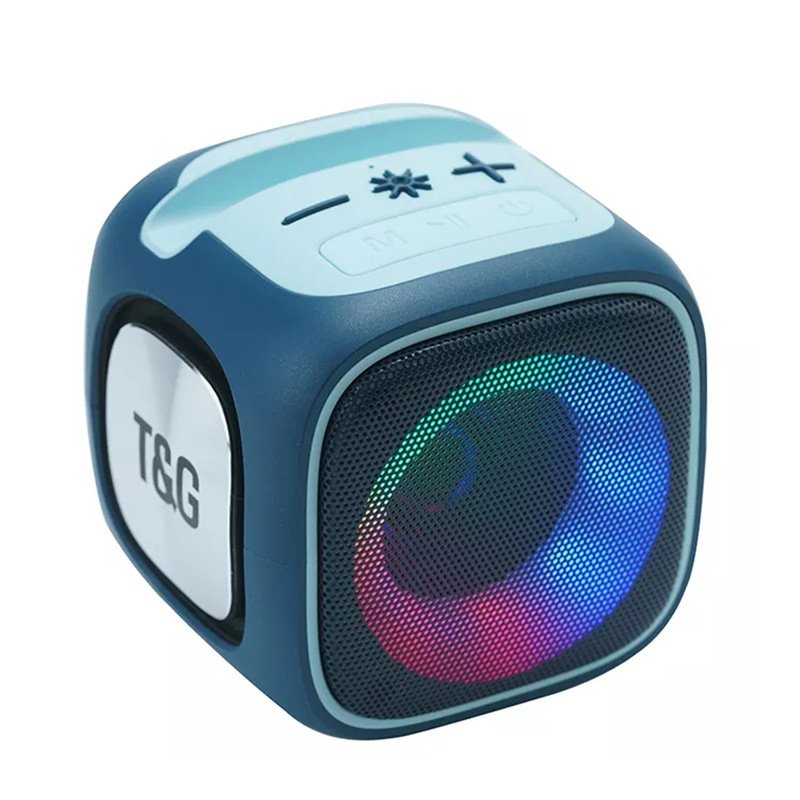 mini speaker TG359 wireless Bt speaker RGB lighting audio card radio TWS couplet small steel cannon speaker