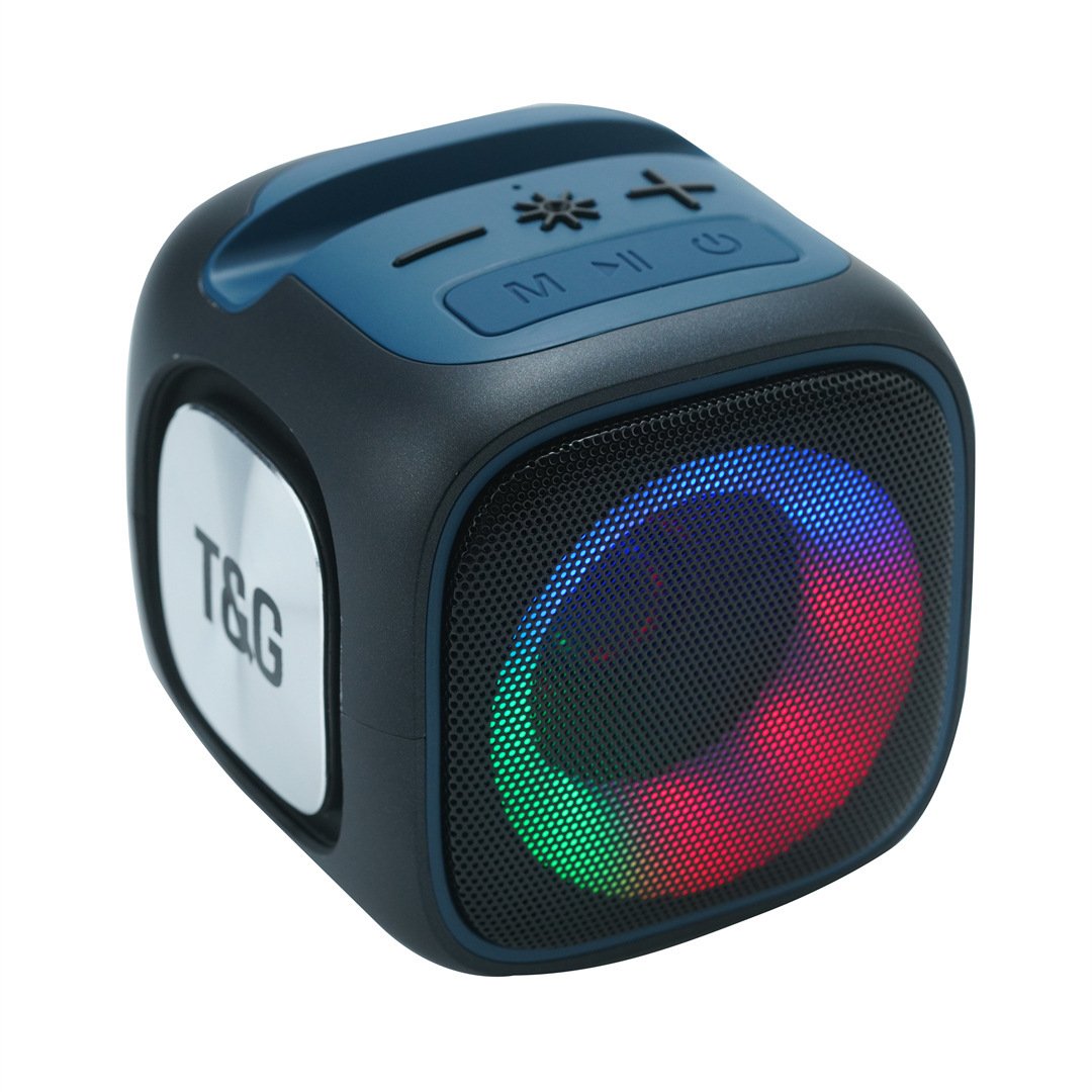 mini speaker TG359 wireless Bt speaker RGB lighting audio card radio TWS couplet small steel cannon speaker
