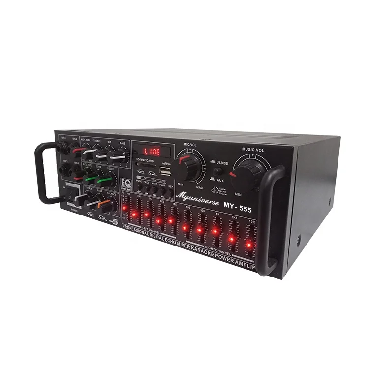 Professional Audio Power Amplifier Digital House Amplified High Quality Bluetooth 2 Channel Professional Sound System Amplifier