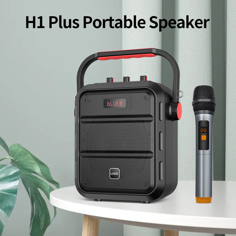 OEM ODM H1 plus Super Bass Stereo Audio DJ Bluetooth Speaker Portable Wireless USB Karaoke Party Box Speaker for Outdoor, Stage