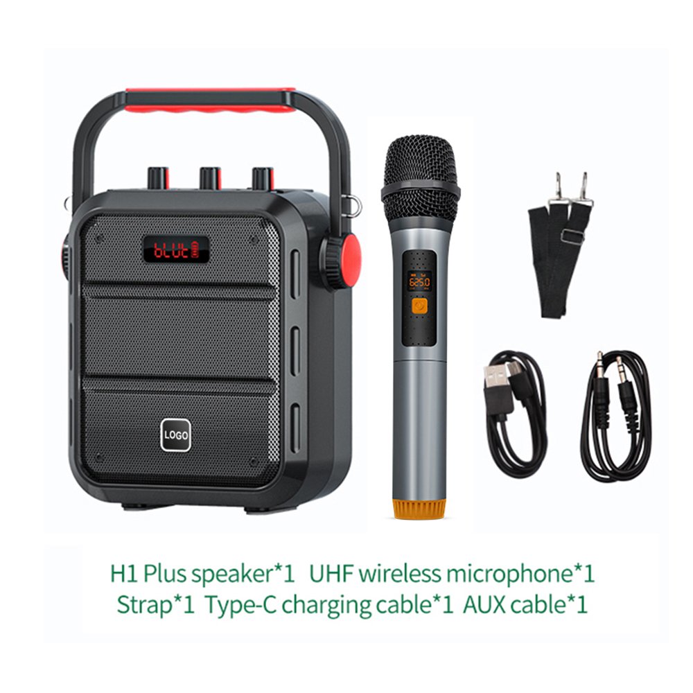 OEM ODM H1 plus Super Bass Stereo Audio DJ Bluetooth Speaker Portable Wireless USB Karaoke Party Box Speaker for Outdoor, Stage