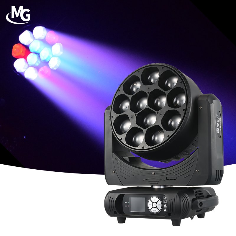 12x40W LED Bee Eyes Wash Zoom Moving Head Stage Light 12*40W RGBW 4in1 Moving Stage Light For Dj Night Club Bar