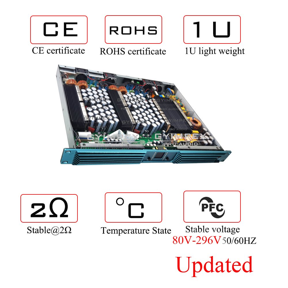 110v 220v all voltage PFC live sound equipment power tube amplifier 2 channel sound equipment professional power amplifier