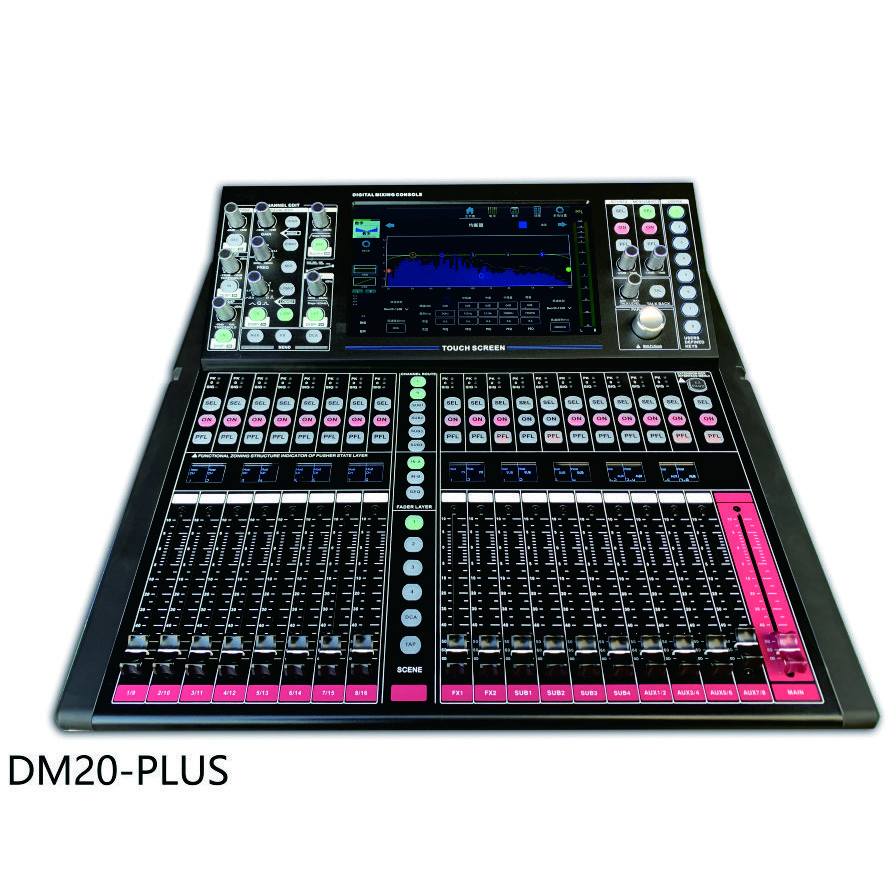 Professional Audio DM20-Plus 20 Channels Digital Mixer Sound Equipment With Touch Screen Support Multi-OS Operating System