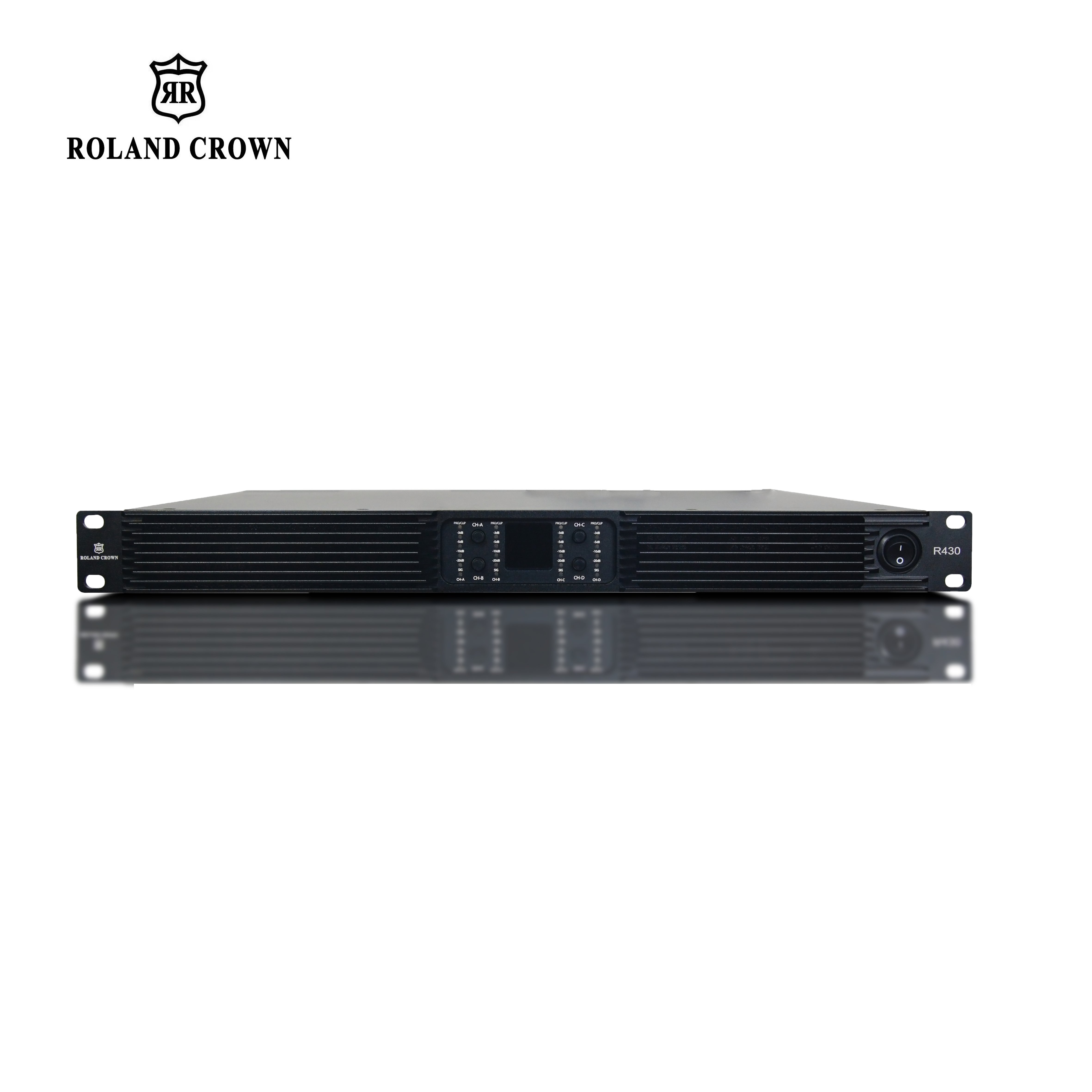 Strengthen and improve 4* 3000w 1U high-power stage performance bar banquet hall digital power amplifier