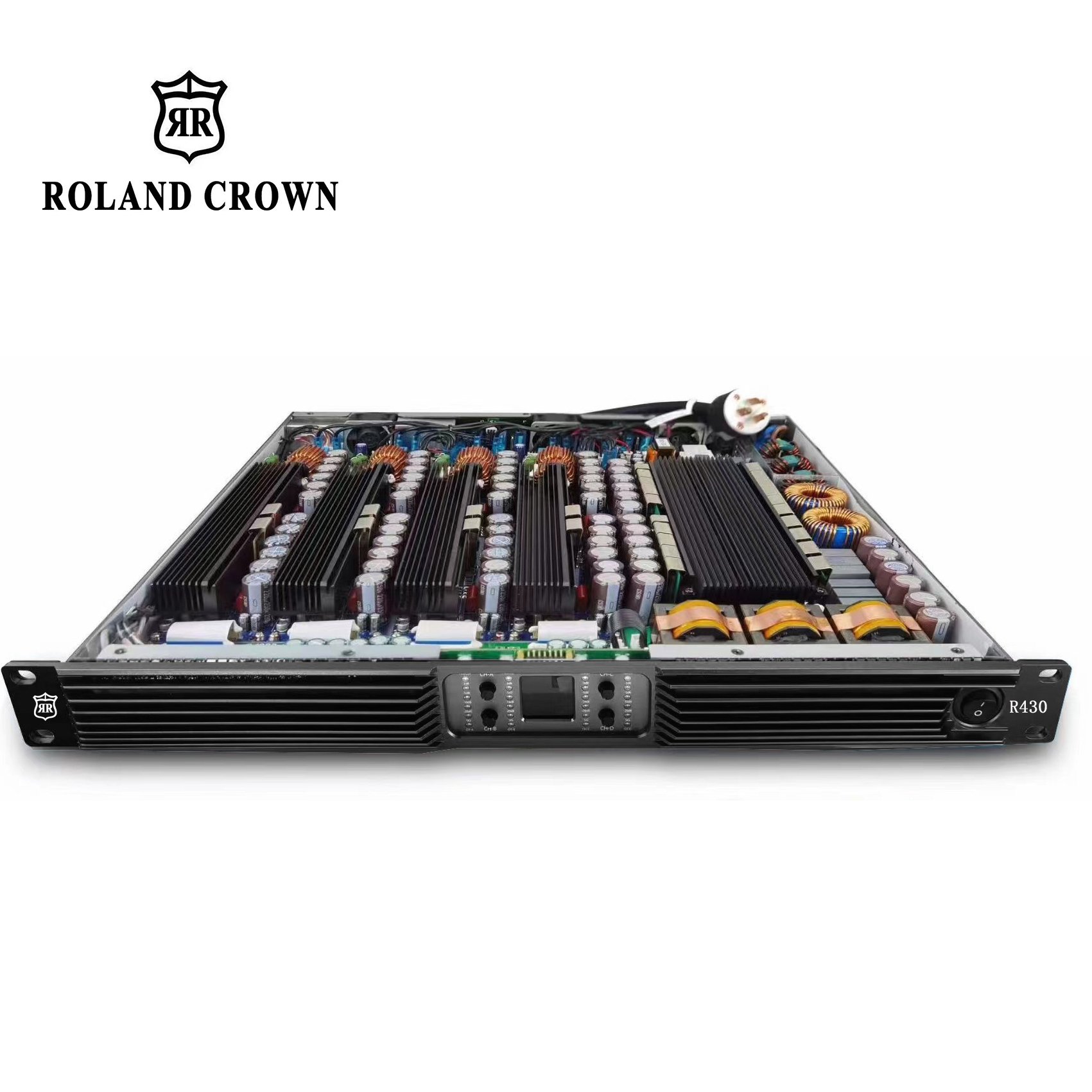 Strengthen and improve 4* 3000w 1U high-power stage performance bar banquet hall digital power amplifier