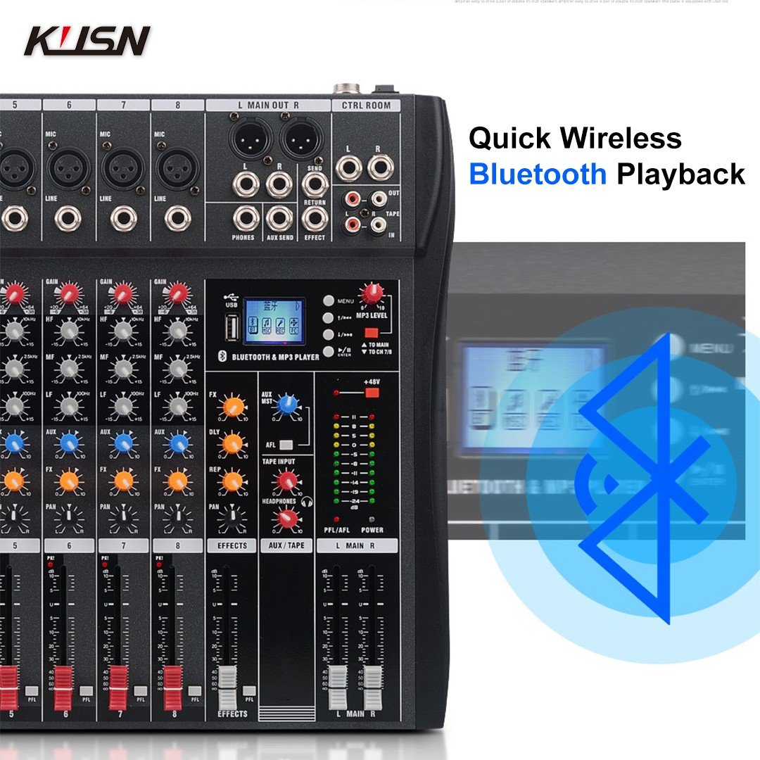 16 Channel Professional Digital Mixer Audio Mixing Console Sound Mixer Console with DSP Bluetooth MP3 USB