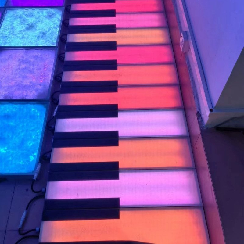 Programmable Led Music Piano Audio Dance Floor Waterproof RGB Color Changing Piano Led Dance Floor With Sound Piano Tiles
