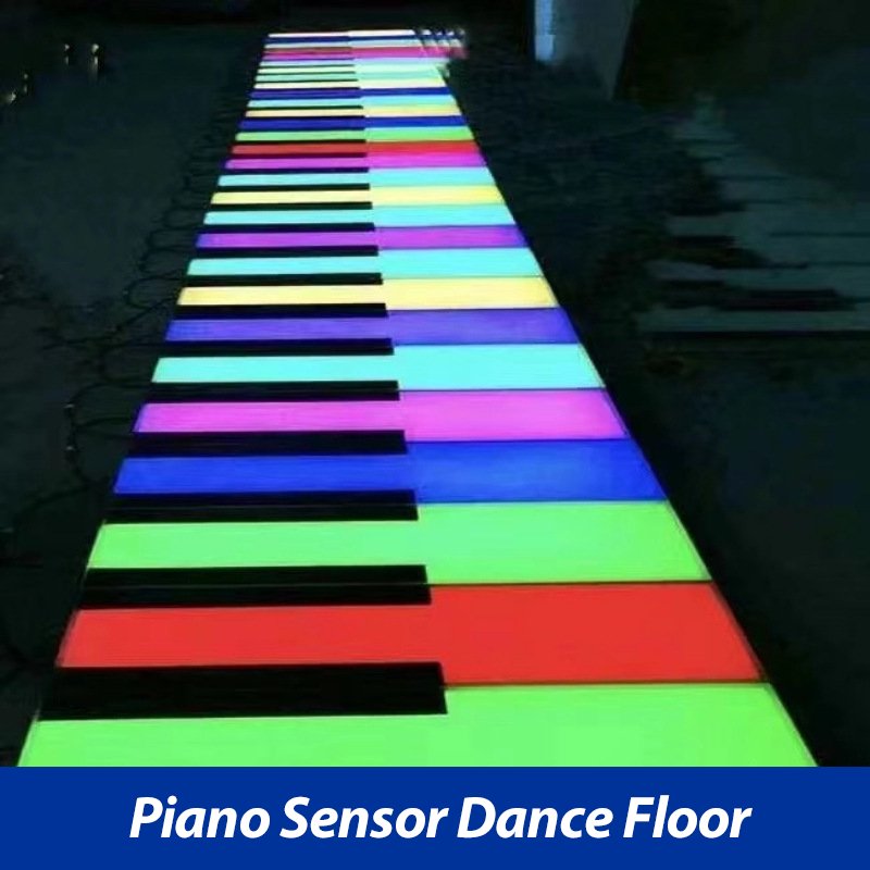 Programmable Led Music Piano Audio Dance Floor Waterproof RGB Color Changing Piano Led Dance Floor With Sound Piano Tiles