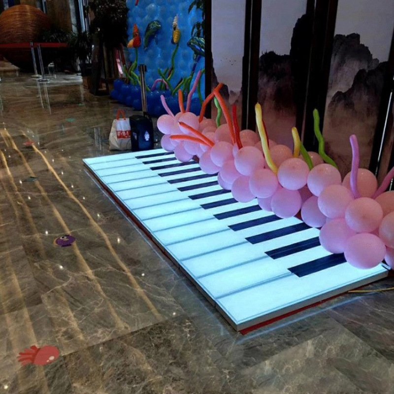 Programmable Led Music Piano Audio Dance Floor Waterproof RGB Color Changing Piano Led Dance Floor With Sound Piano Tiles