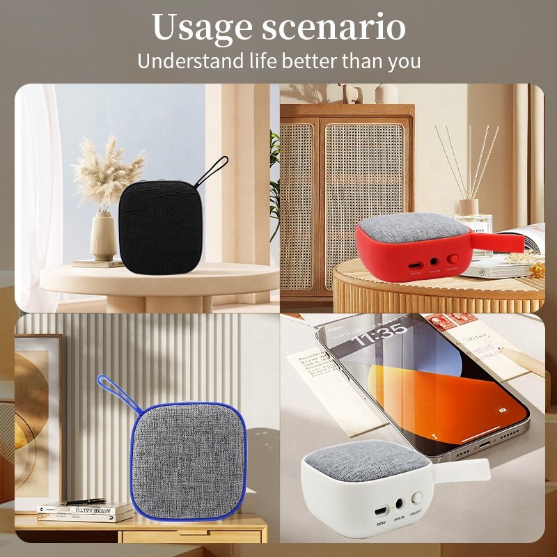 Factory High Quality Cheaper Price Top Compact Wireless Speakers Accept Customize Logo audio system sound fabric speakers