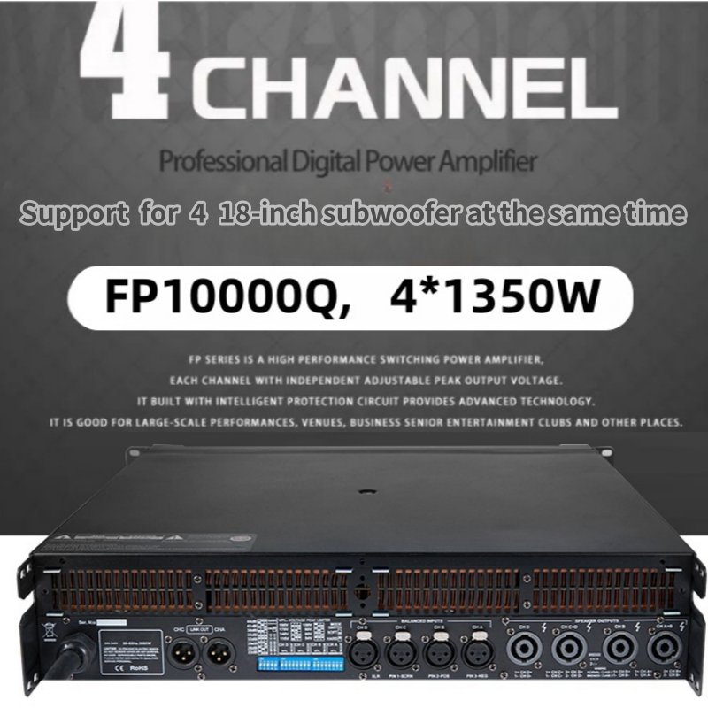 Professional FP10000 4x1350W 4CH Power amplifier Speaker Power Amplifiers 16000W