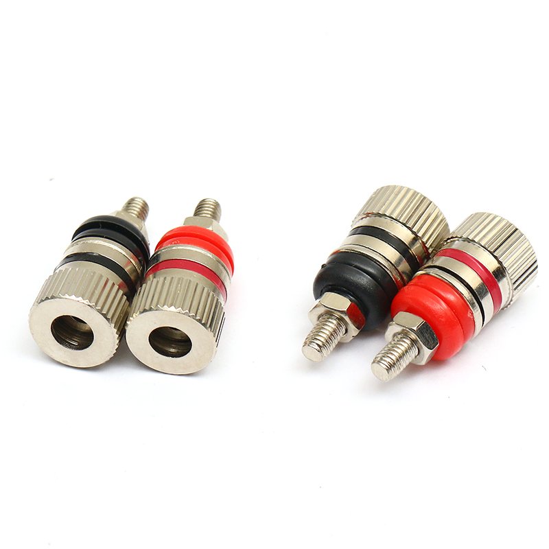 OEM Free Sample Fine Copper Gold-Plated Audio Binding Post Power terminals connectors Accessories Speakers Sockets Amplifiers