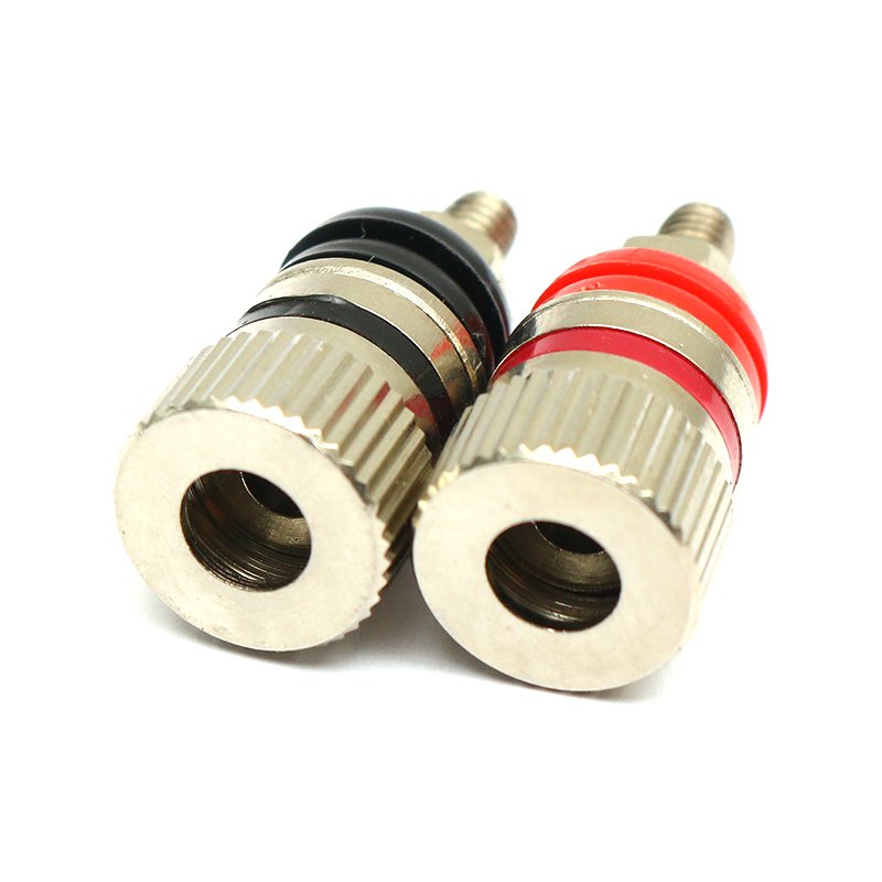 OEM Free Sample Fine Copper Gold-Plated Audio Binding Post Power terminals connectors Accessories Speakers Sockets Amplifiers