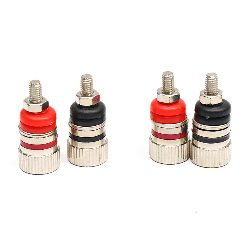 OEM Free Sample Fine Copper Gold-Plated Audio Binding Post Power terminals connectors Accessories Speakers Sockets Amplifiers